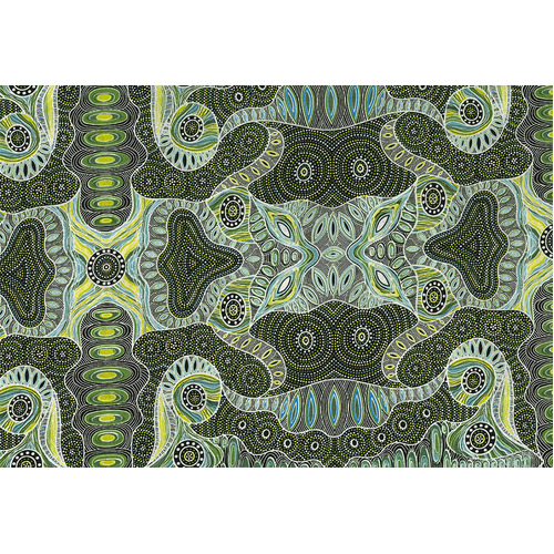 Regeneration (Green) - Aboriginal design Fabric