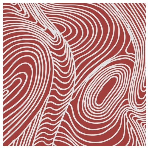 River Dreaming [Red] - Aboriginal design Fabric