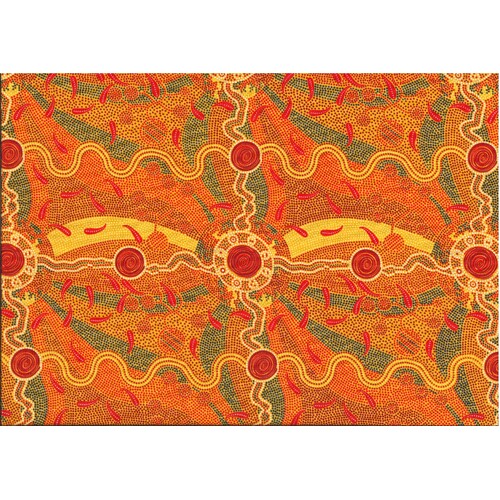 Roaring Forties (Yellow) - Aboriginal design Fabric