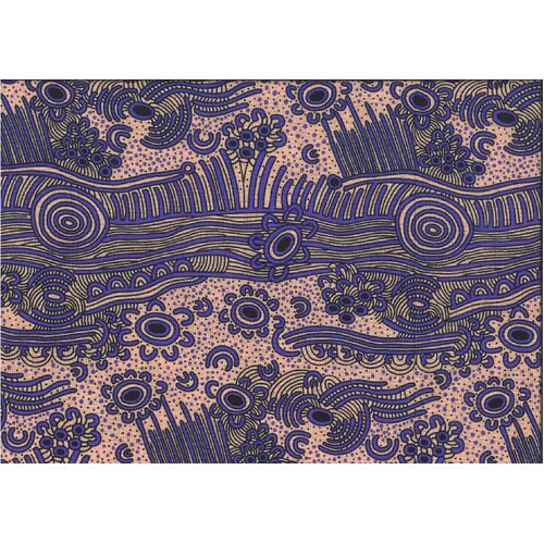 Dreaming Bush Plum [Pink/Purple] [SCRAP 1.5M] - Aboriginal design Fabric