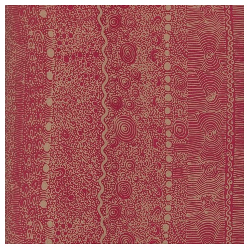 My Country Utopia (Red) [SCRAP 1.2M] - Aboriginal design Fabric