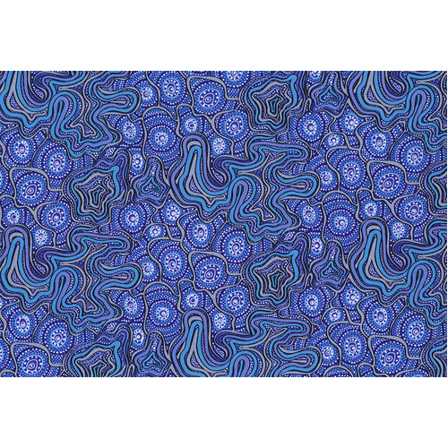 Meteors (Purple) - [SCRAP 2M] Aboriginal design Fabric