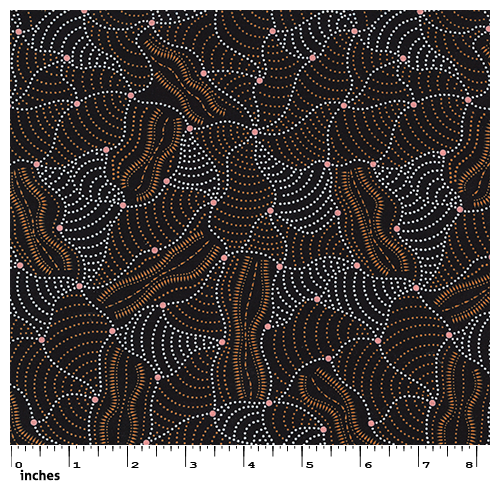 Wild Flowers Dreaming 2 (Yellow) - Aboriginal design Fabric