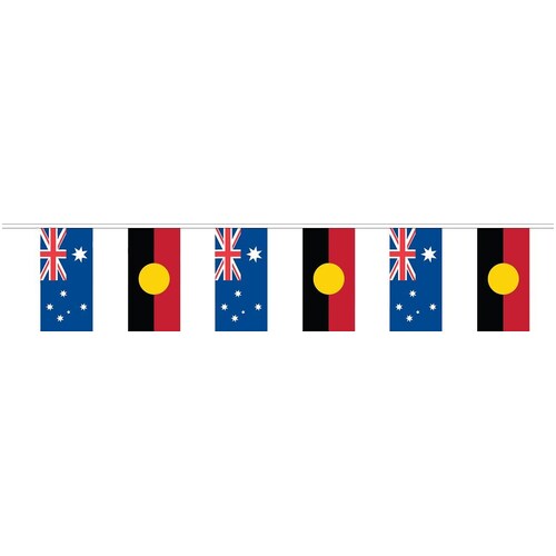 Aboriginal/Australian Flag Bunting (10m) [type: Fabric]