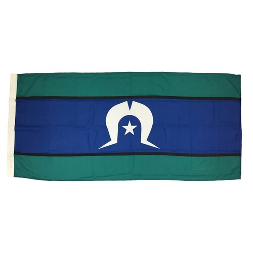 Torres Strait Islander Flagpole Flag - Knitted Polyester [size: Large]