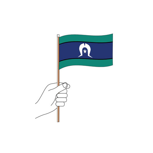 Torres Strait Island Flag - Fabric Handwavers (300mm x 150mm)