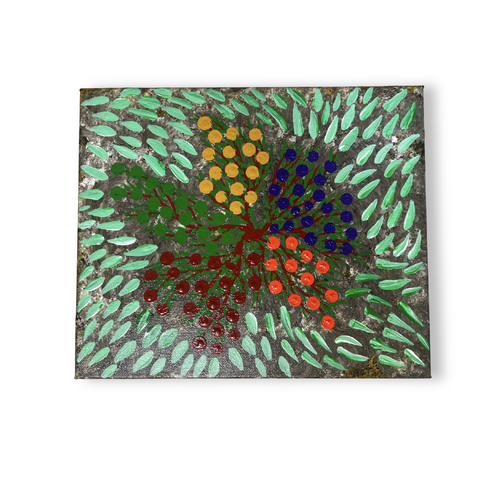Original Aboriginal Art Painting Stretched Canvas (25cmx30cm) - Bush Berries