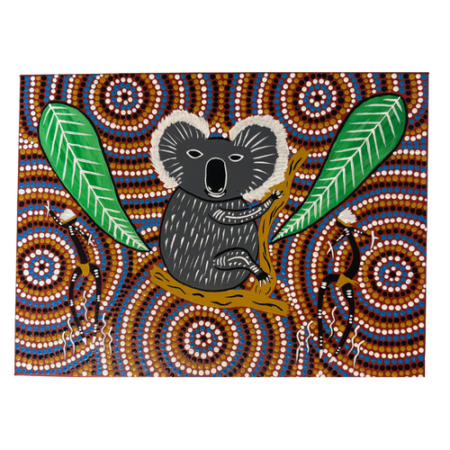 Original Aboriginal Art Painting Stretched Canvas (30x40) - Koala (The Rainmaker)