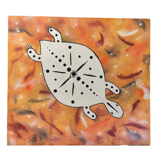 David Miller Aboriginal Art Stretched Canvas (100cm x 90cm) - Turtle Dreaming