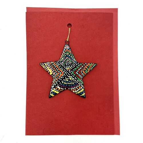 Better World Aboriginal Art Christmas Decoration Card - Wakirlpirri