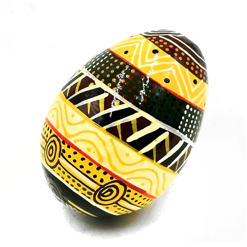 Jilamara BOXED Handmade Decorative Lacquered Egg & Stand - Better World Aboriginal Art 