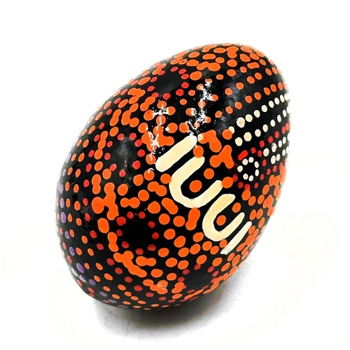 Two Sisters Travelling BOXED Handmade Decorative Lacquered Egg & Stand - Better World Aboriginal Art 