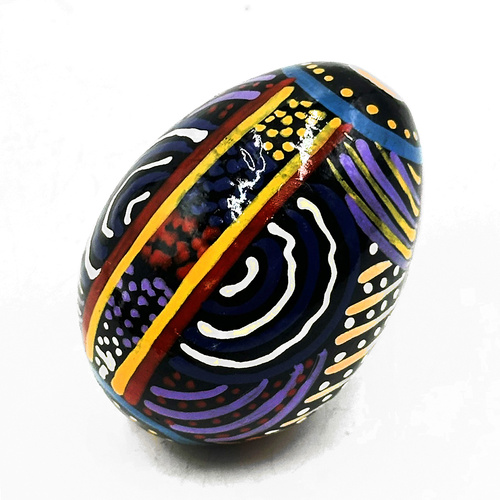 Mulga Country BOXED Handmade Decorative Lacquered Egg & Stand - Better World Aboriginal Art