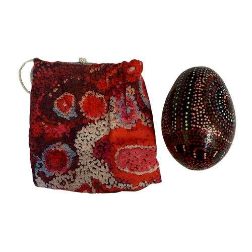 Better World Aboriginal Art Handmade Decorative Lacquered Egg & Stand + Giftbag - Seven Sisters