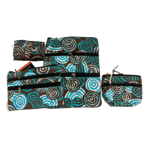 Jijaka Aboriginal Art 4pce Giftset - Riverstones (Teal)