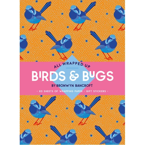 Birds & Bugs - All Wrapped Up - Aboriginal Sheets Wrapping Paper (20) & Gift Stickers