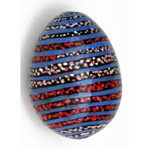 Better World Aboriginal Art Handpainted Decorative Lacquered Egg & Stnd -Rainmakers
