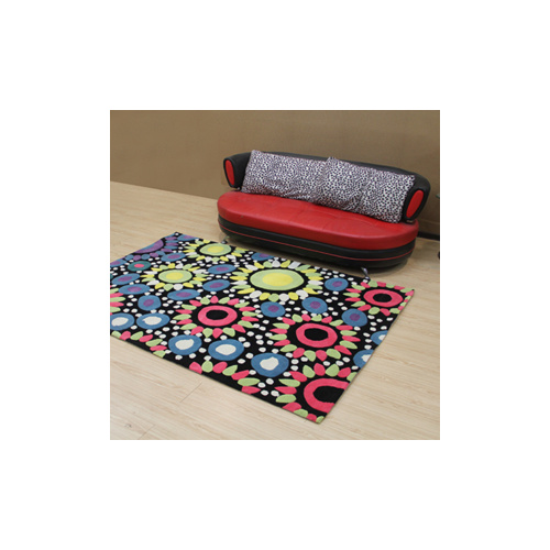 Aboriginal Handmade Rug (Acrylic - 160x230) - Flowers & Seeds
