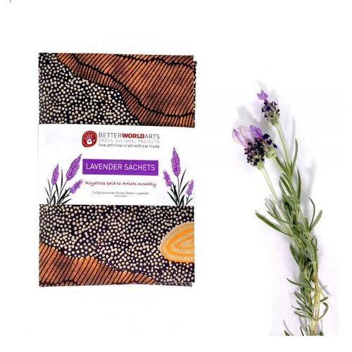 Better World Aboriginal Art Lavender Sachets (2 x 10g) - Sandhills