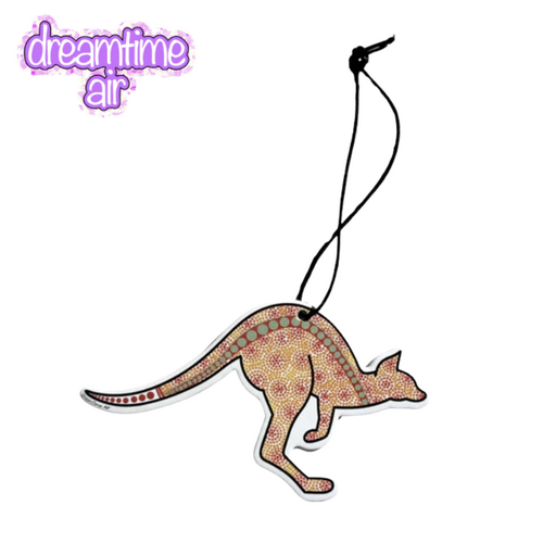 Dreamtime Air Aboriginal Art Air Freshener - Kangaroo Morning Sunrise (Citrus Scent)