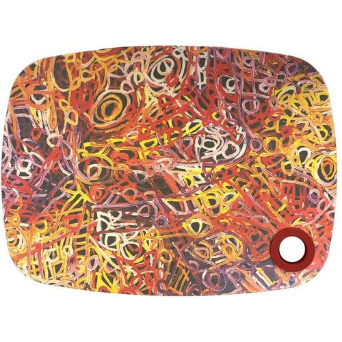 Utopia Aboriginal Art Bamboo Fibre Cheese Board/Platter - Women's Ceremony