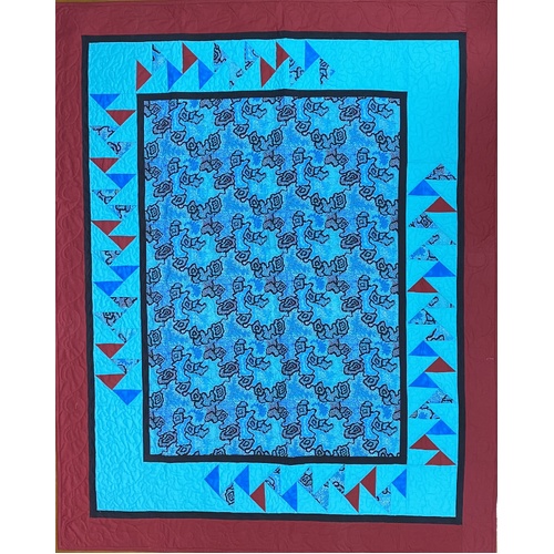 Aboriginal design Quilted Blanket (175cm x 145cm) # 11