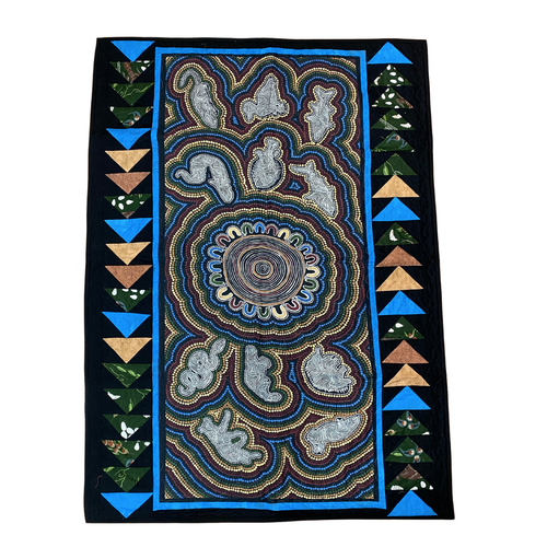 Aboriginal design Quilted Blanket (140cm x 100cm) #20