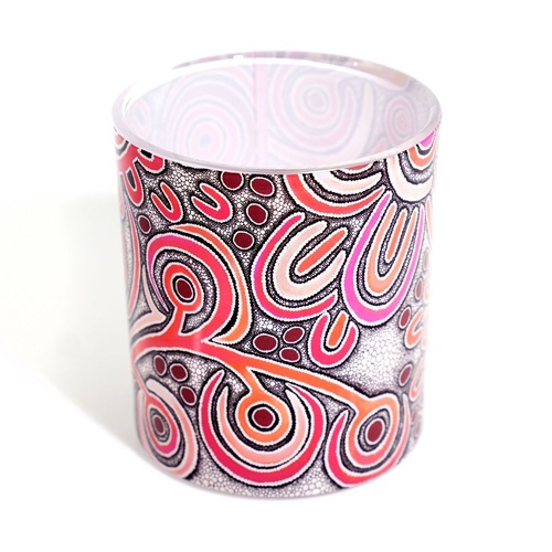 Better World Aboriginal Art Tealight Candle Holder [9cm x 8cm] - Celebration of Life