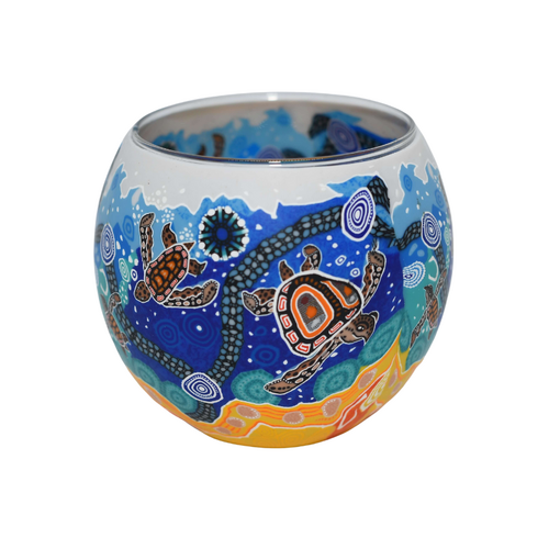 Koala Tealight Candle Holder (11cm) - Chern'ee Sutton Aboriginal Art