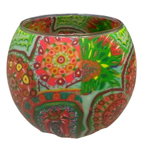 Koh Living Aboriginal Art Tealight Candle Holder (11cm) - The Gift