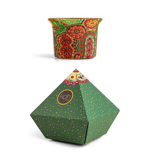 Aboriginal Art Handmade Glass Candle Holder Votive Xmas Gift Pack (1) - The Gift