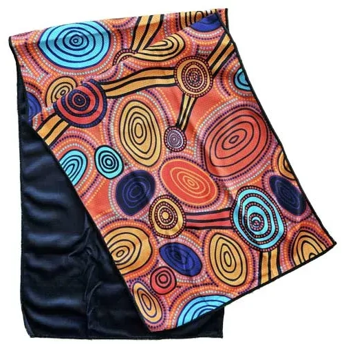 Hogarth Aboriginal Arts Cooling Towel [100cm x 30cm] - Skipping Stones