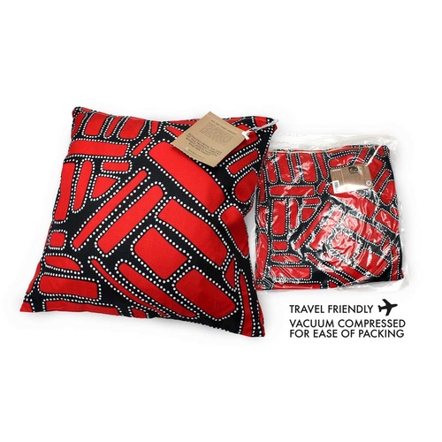 Bunabiri Aboriginal Art Decor Cushion (40cm x 40cm) - Camp Ground