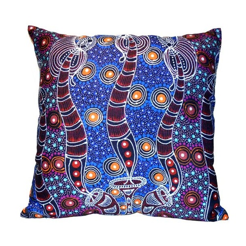 Spirit Dancer - Utopia Aboriginal Art Linen Cushion Cover (45cm x 45cm)