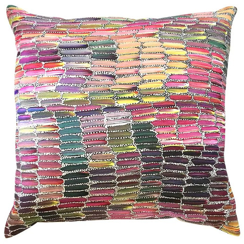 Desert Yam (Multi) -  Utopia Aboriginal Art Linen Cushion Cover (45cm x 45cm)