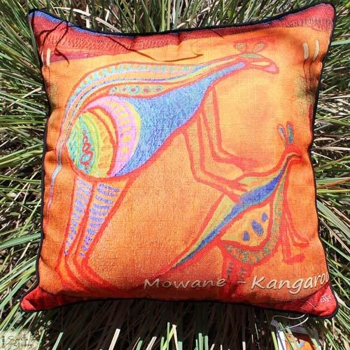 Saretta Aboriginal Art Totem Cushion Cover - Mowane (Kangaroo)