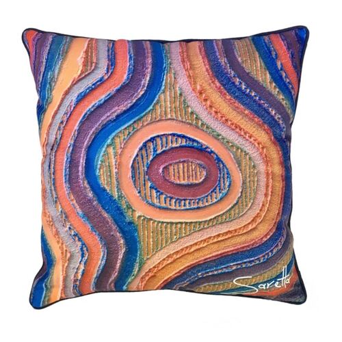 Saretta Aboriginal Art Totem Cushion Cover - Ngurakaali (Creation)