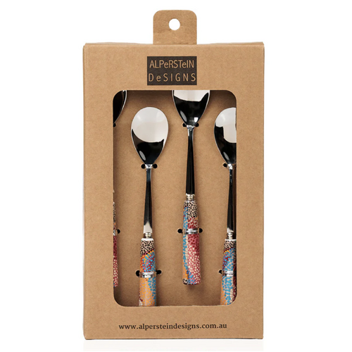 Martumili Aboriginal Art Teaspoon (Set 4) - Punmu Waterholes