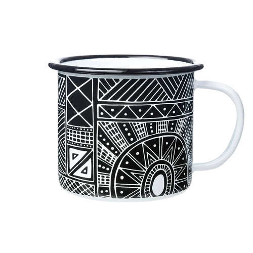 Munupi Aboriginal Arts Enamel Mug (350ml) - Jilamarra