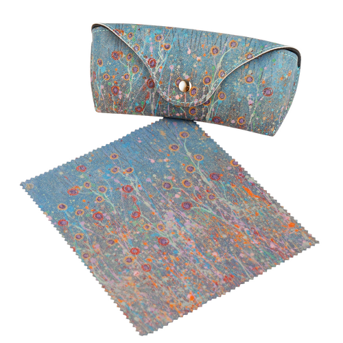 Koh living Aboriginal Art Hardcover Glasses Case/Lens Cloth - Morning Mist