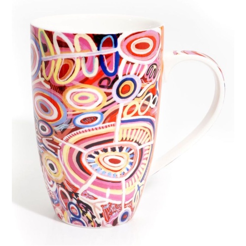 Better World Aboriginal Art Boxed Fine Bone China Mug - Muthabaringga