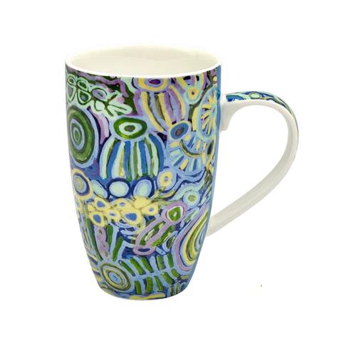Better World Aboriginal Art Boxed Fine Bone China Mug - My Ngarrindjeri Country Dreaming