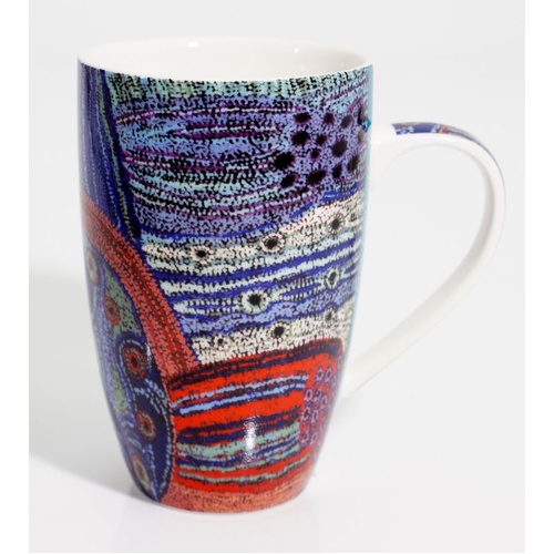 Better World Aboriginal Art Boxed Fine Bone China Mug - Two Sisters