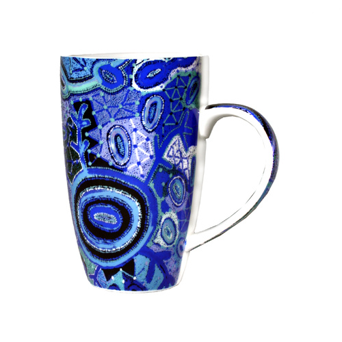 Better World Aboriginal Art Boxed Fine Bone China Mug - Pikilyi