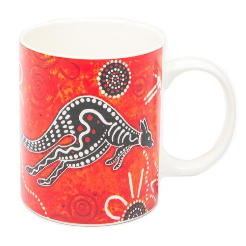 Kangaroo - Chern'ee Sutton Aboriginal Art Boxed China Mug