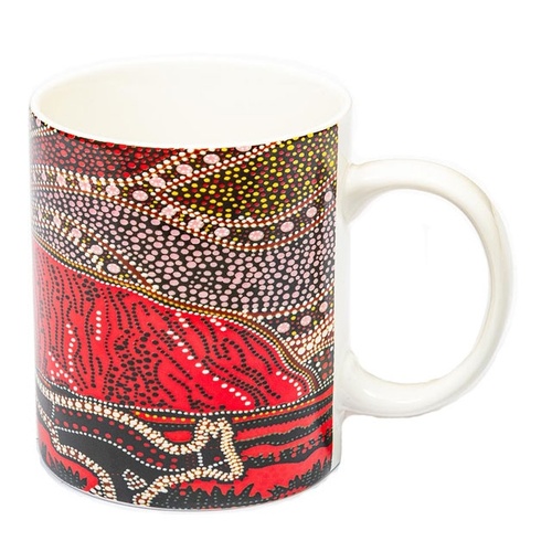 Uluru Kangaroos - Chern'ee Sutton Aboriginal Art Boxed China Mug