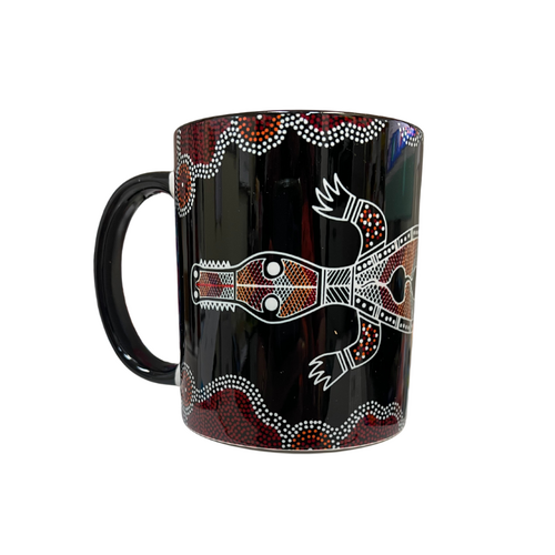 Hogarth Aboriginal Art China Mug - Crocodile