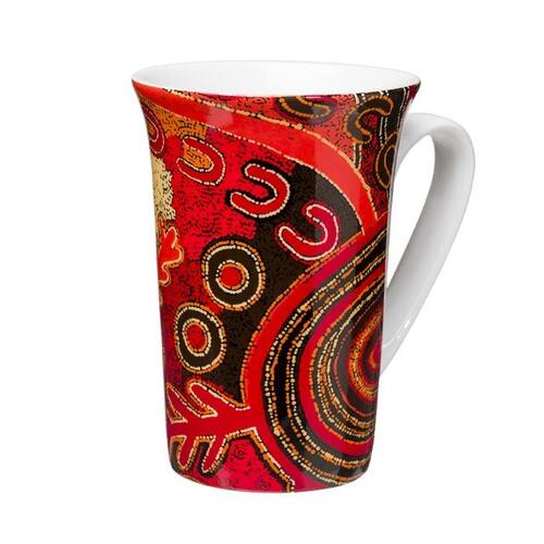 Warlukurlangu Aboriginal Arts Giftboxed China Mug -  Vaughan Springs Dreaming