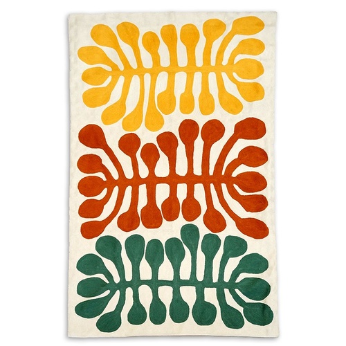 Aboriginal Art Handmade (3'x 2') Wool Rug (Chainstitched) (91cm x 61cm) - Watiya Tjuta Tree [2]
