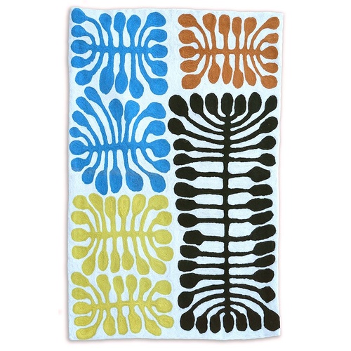 Aboriginal Art Handmade (3'x 2') Wool Rug (Chainstitched) (91cm x 61cm) - Watiya Tjuta Tree [4]